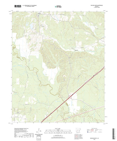 United States Geological Survey Okolona South, AR (2020, 24000-Scale) digital map