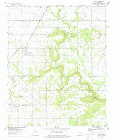 United States Geological Survey Oktaha, OK (1974, 24000-Scale) digital map