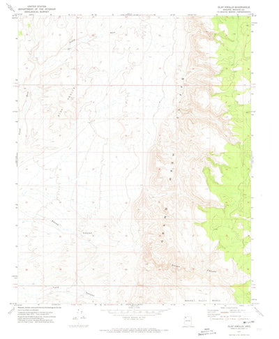 United States Geological Survey Olaf Knolls, AZ (1971, 24000-Scale) digital map