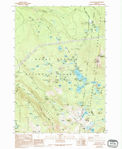 United States Geological Survey Olallie Butte, OR (1988, 24000-Scale) digital map