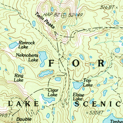 United States Geological Survey Olallie Butte, OR (1988, 24000-Scale) digital map