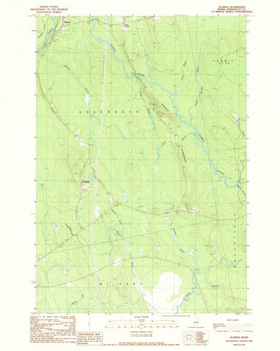 United States Geological Survey Olamon, ME (1988, 24000-Scale) digital map