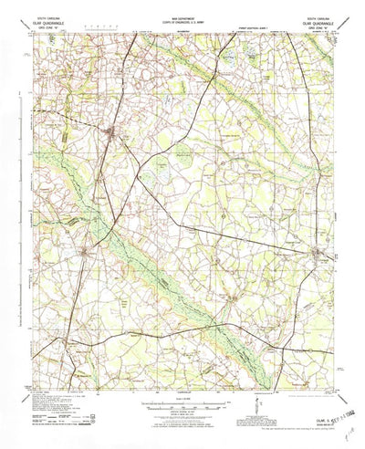 United States Geological Survey Olar, SC (1943, 62500-Scale) digital map