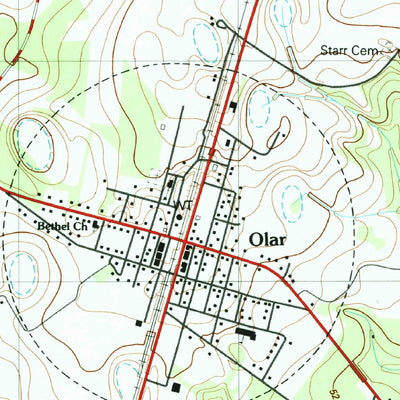United States Geological Survey Olar, SC (1982, 24000-Scale) digital map