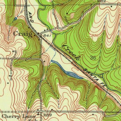United States Geological Survey Olathe, KS (1935, 24000-Scale) digital map