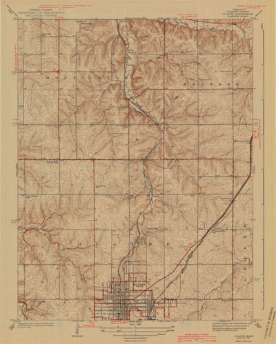 United States Geological Survey Olathe, KS (1943, 31680-Scale) digital map