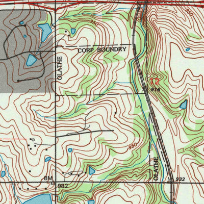 United States Geological Survey Olathe, KS (1991, 24000-Scale) digital map