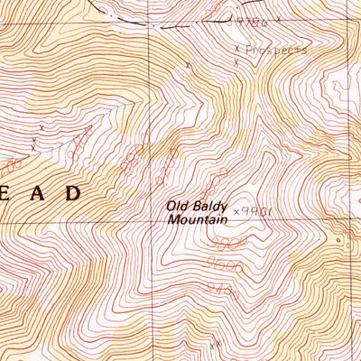 United States Geological Survey Old Baldy Mountain, MT (1989, 24000-Scale) digital map