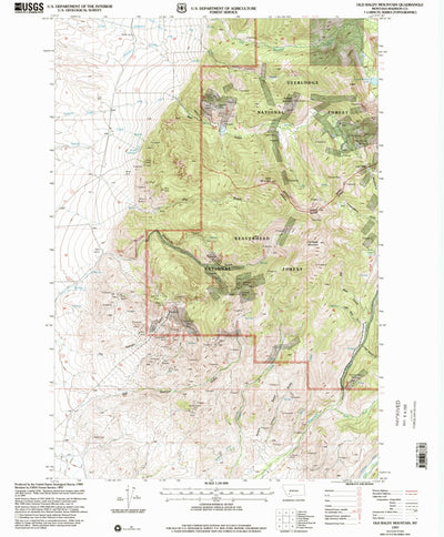 United States Geological Survey Old Baldy Mountain, MT (1997, 24000-Scale) digital map