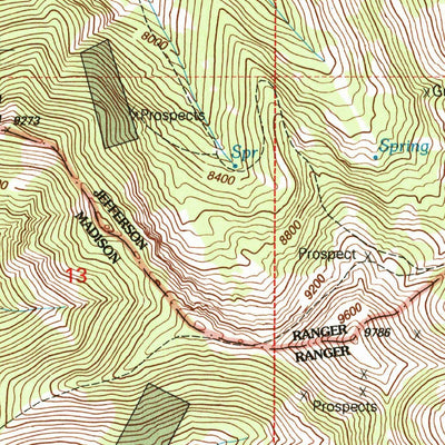 United States Geological Survey Old Baldy Mountain, MT (1997, 24000-Scale) digital map