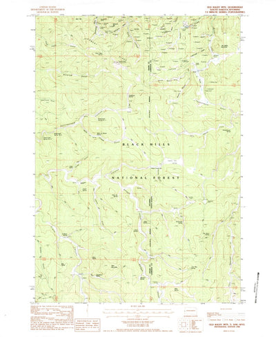 United States Geological Survey Old Baldy Mountain, SD-WY (1984, 24000-Scale) digital map