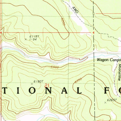 United States Geological Survey Old Baldy Mountain, SD-WY (1984, 24000-Scale) digital map