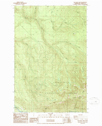 United States Geological Survey Old Baldy Mountain, WA (1986, 24000-Scale) digital map