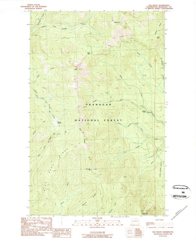United States Geological Survey Old Baldy, WA (1989, 24000-Scale) digital map