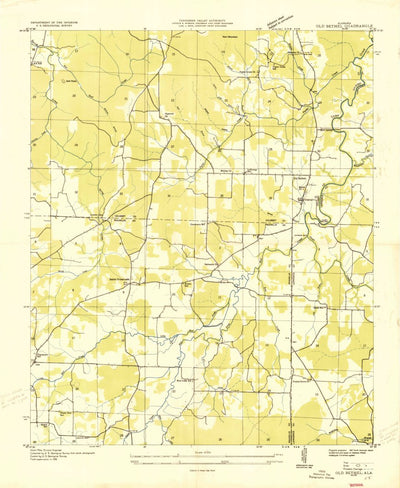 United States Geological Survey Old Bethel, AL (1936, 24000-Scale) digital map