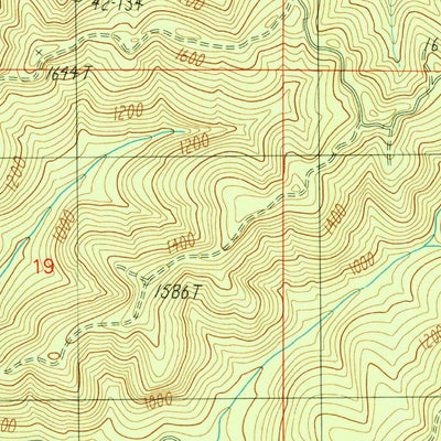 United States Geological Survey Old Blue, OR (1990, 24000-Scale) digital map