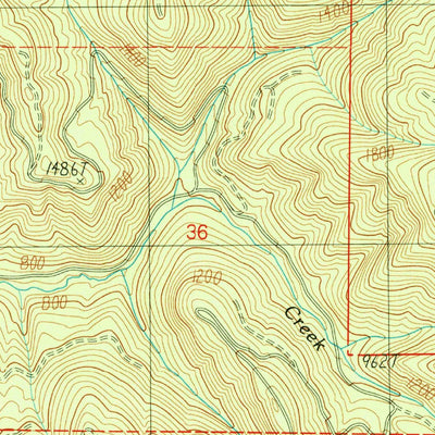United States Geological Survey Old Blue, OR (1990, 24000-Scale) digital map