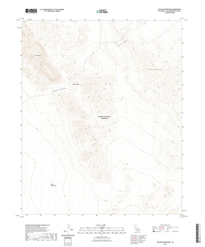United States Geological Survey Old Dad Mountain, CA (2021, 24000-Scale) digital map