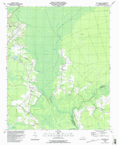 United States Geological Survey Old Dock, NC (1990, 24000-Scale) digital map