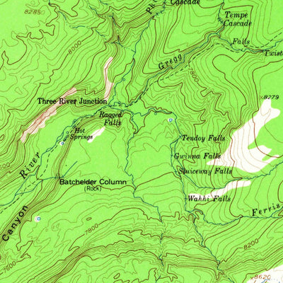 United States Geological Survey Old Faithful, WY (1956, 62500-Scale) digital map