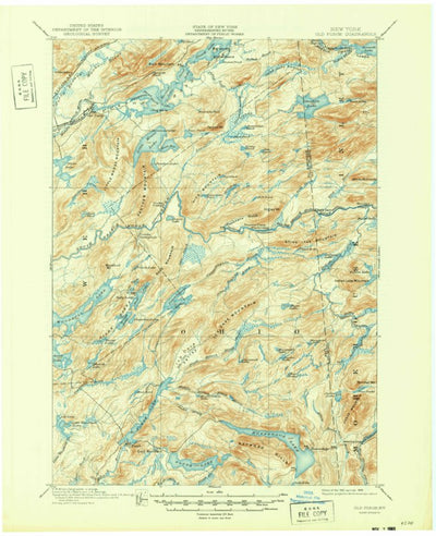 United States Geological Survey Old Forge, NY (1901, 62500-Scale) digital map