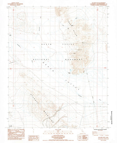 United States Geological Survey Old Ibex Pass, CA (1985, 24000-Scale) digital map