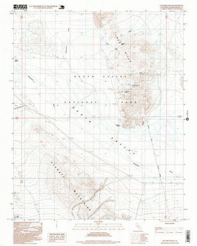 United States Geological Survey Old Ibex Pass, CA (1996, 24000-Scale) digital map