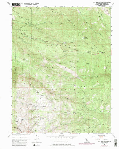 United States Geological Survey Old Iron Mountain, CA (1951, 24000-Scale) digital map