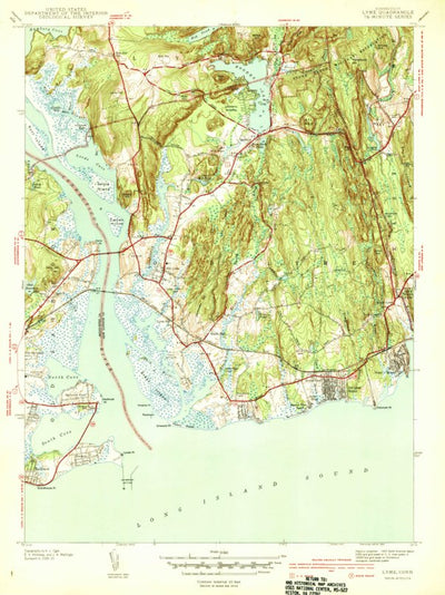United States Geological Survey Old Lyme, CT (1941, 31680-Scale) digital map
