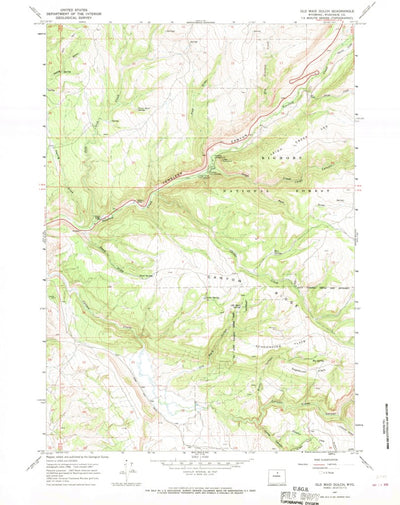 United States Geological Survey Old Maid Gulch, WY (1967, 24000-Scale) digital map