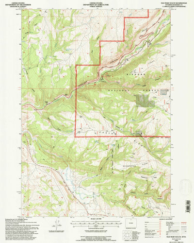 United States Geological Survey Old Maid Gulch, WY (1993, 24000-Scale) digital map