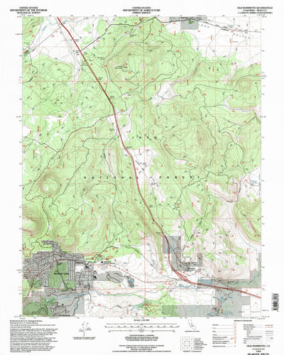 United States Geological Survey Old Mammoth, CA (1994, 24000-Scale) digital map