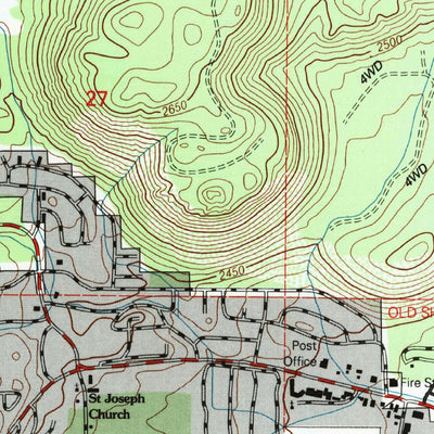 United States Geological Survey Old Mammoth, CA (1994, 24000-Scale) digital map