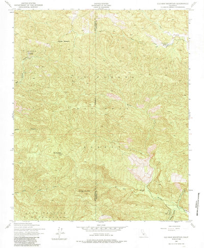 United States Geological Survey Old Man Mountain, CA (1943, 24000-Scale) digital map
