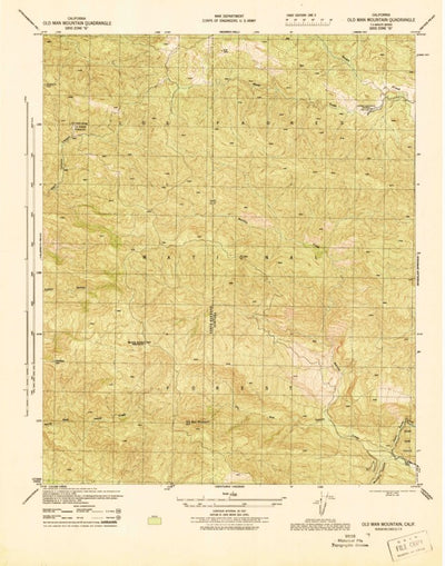 United States Geological Survey Old Man Mountain, CA (1944, 31680-Scale) digital map