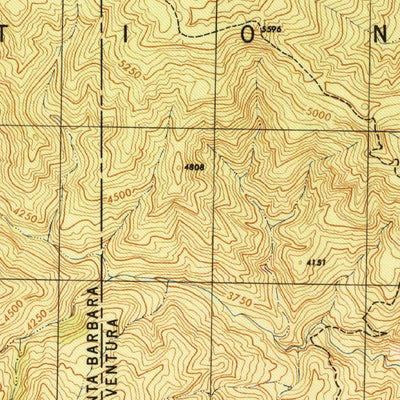United States Geological Survey Old Man Mountain, CA (1944, 31680-Scale) digital map