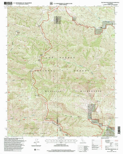 United States Geological Survey Old Man Mountain, CA (1995, 24000-Scale) digital map