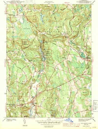 United States Geological Survey Old Mystic, CT (1943, 31680-Scale) digital map