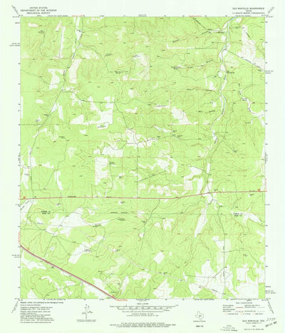United States Geological Survey Old Noxville, TX (1974, 24000-Scale) digital map