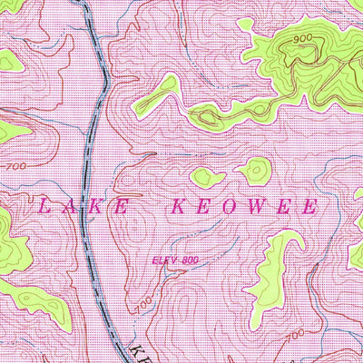United States Geological Survey Old Pickens, SC (1961, 24000-Scale) digital map