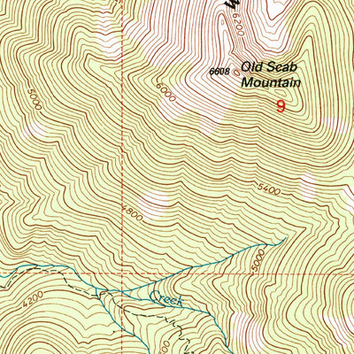 United States Geological Survey Old Scab Mountain, WA (1992, 24000-Scale) digital map