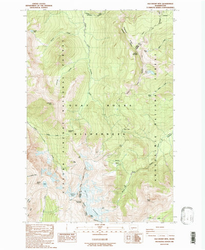 United States Geological Survey Old Snowy Mountain, WA (1988, 24000-Scale) digital map