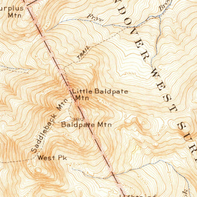 United States Geological Survey Old Speck Mountain, ME (1945, 62500-Scale) digital map