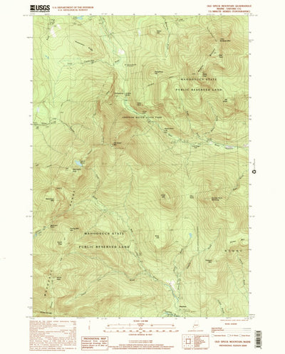 United States Geological Survey Old Speck Mountain, ME (2000, 24000-Scale) digital map