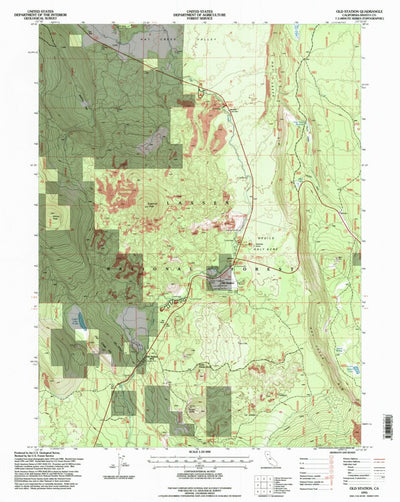 United States Geological Survey Old Station, CA (1995, 24000-Scale) digital map