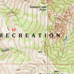 United States Geological Survey Old Timer Mountain, ID-OR (1995, 24000-Scale) digital map