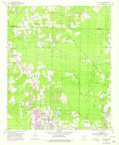 United States Geological Survey Old Town, AR (1952, 24000-Scale) digital map