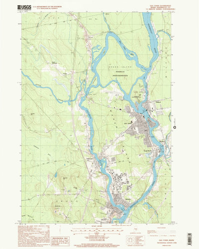 United States Geological Survey Old Town, ME (1998, 24000-Scale) digital map