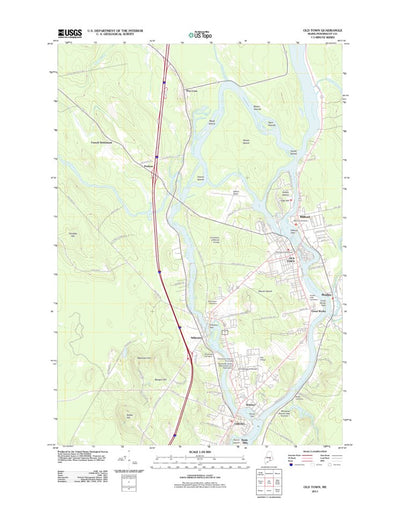 United States Geological Survey Old Town, ME (2011, 24000-Scale) digital map