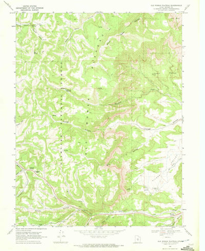 United States Geological Survey Old Woman Plateau, UT (1968, 24000-Scale) digital map